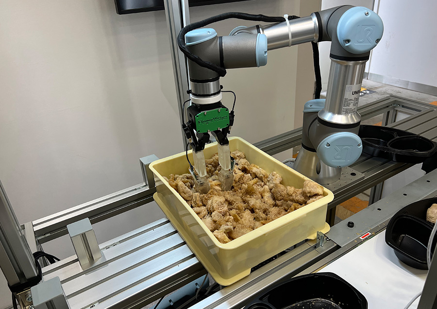触覚センサ付ロボットによる食材盛付けの自動化
