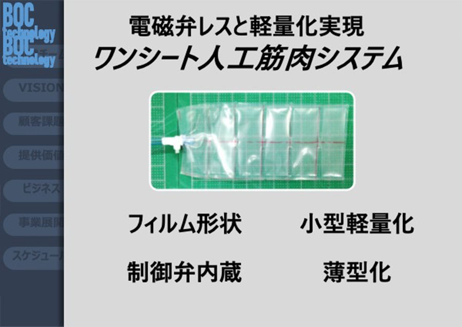 電磁弁不必要の安価で使い易いワンシート人工筋肉